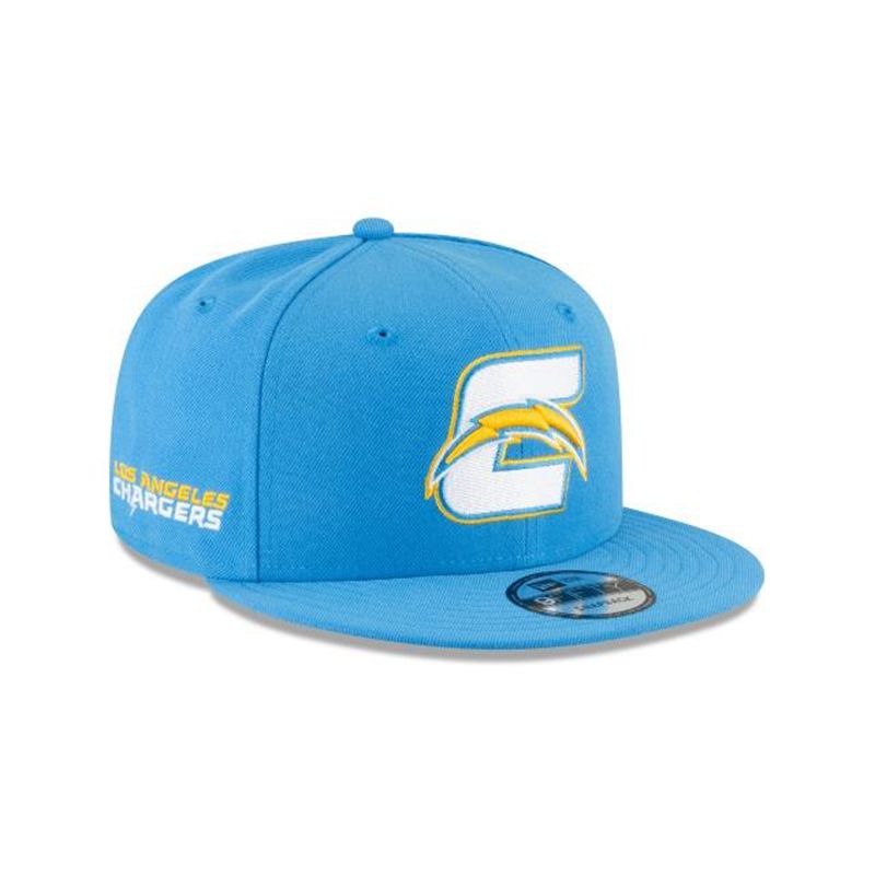 NFL Los Angeles Chargers Logo Mix 9Fifty Snapback (IDB3887) - Blue New Era Caps